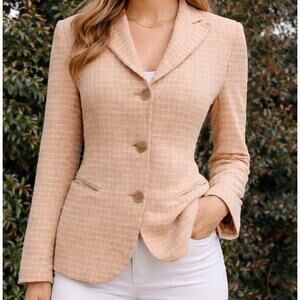 Vintage Antonio Fusco Milano Peach Wool Blazer Women’s 40